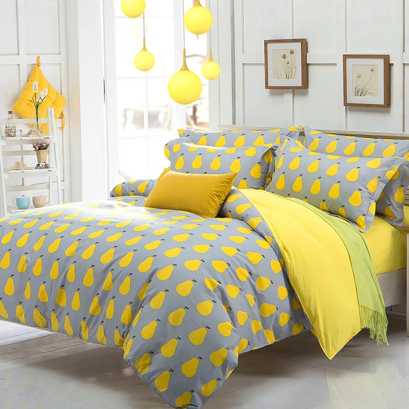 

Pear Print Duvet Cover Sets For Single Double Bed Adults Twin Full Queen Size 100% Polyester Bedding Sets XF648-9
