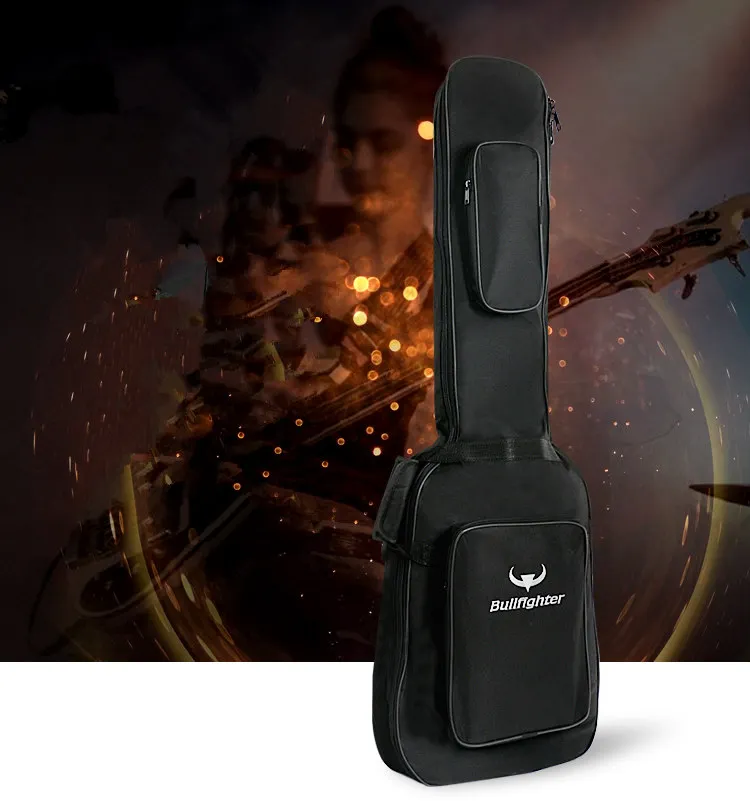 Resistente al agua gruesa 8mm Guitarra eléctrica bajo bolsa mochila Guitarra accesorios partes llevar ropa colorida