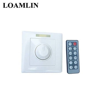 

LED Dimmer Wall Switch DC12-24V 8A 12key + IR Remote Control LED Light Dimmer Single Color IR 12Keys Remote Control