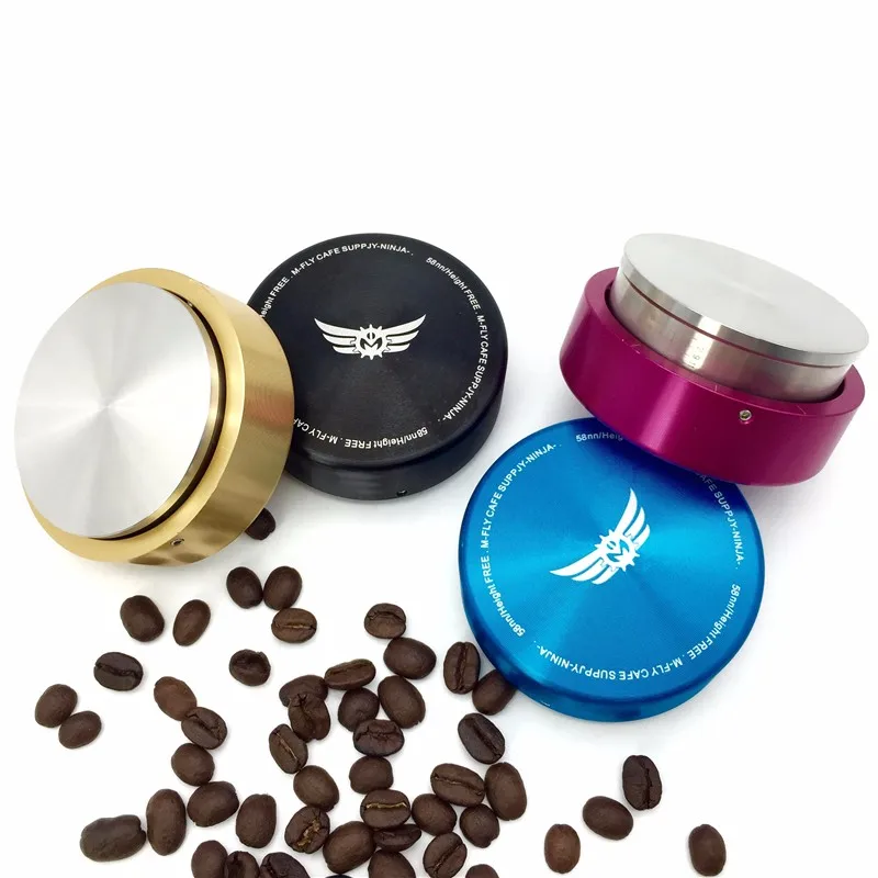 Free shipping new smart stainless steel coffee tamper four colors professional Manually coffee machine grinder tool 58mm 57.5mm 3