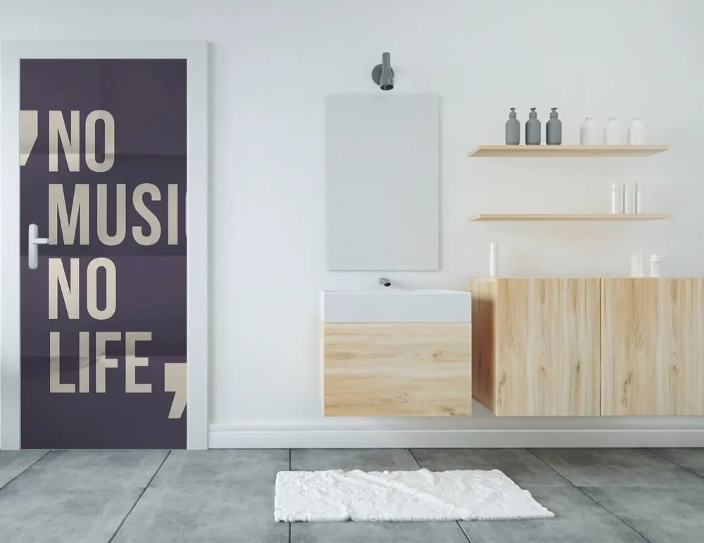 door-stickers-bathroom-themes-no-music-no-life-quote-on-folded-in-eight-paper-background