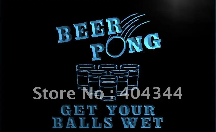 

LB939- Beer Pong Get Your Balls Wet LED Neon Light Sign