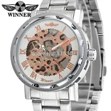 

Winner 2021 men fashion mechanical wristwatches skeleton Automatic man watch factory stainless steel san martin quartz pilot