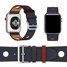 38-42mm Wrist Band For Apple Watch 1 2 3 Single Tour Rallye 6 Port Herm Watchbands Genuine Leather Strap For Apple Series 4 Band