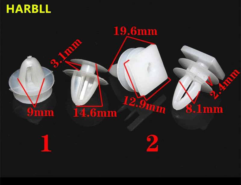 HARBLL 10PCS Door interior trim clip for Mitsubishi Pajero V33 cheetah heijingang plastic
