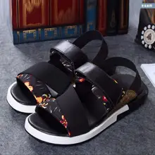 Летние сандалии-гладиаторы Для мужчин Уличная обувь в римском стиле Для мужчин Повседневное обувь Шлепанцы мужские пляжные сандалии