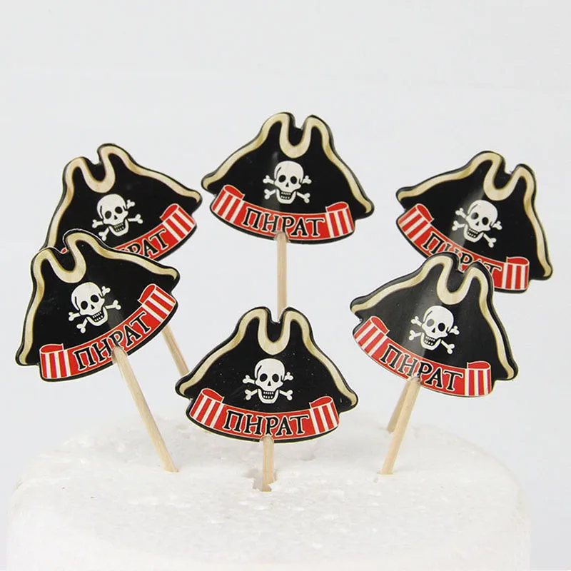 24Pcs/Pack Nautical Theme Cupcake Topper Picks Cupcake