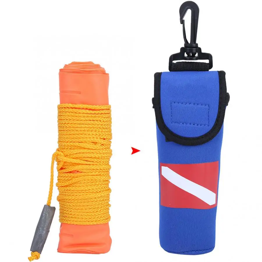 

1.4m Inflatable Scuba Diving Surface Signal Marker SMB Underwater Safety Signal Marker Tube Mini PVC Diving Buoy Float Accessory