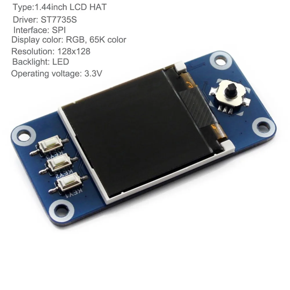 Экран для Raspberry Pi 2B/3B/3B +/Zero W 3 В SPI ST7735S 65K FZ3053 1 44 дюйма RGB ЖК дисплей экран