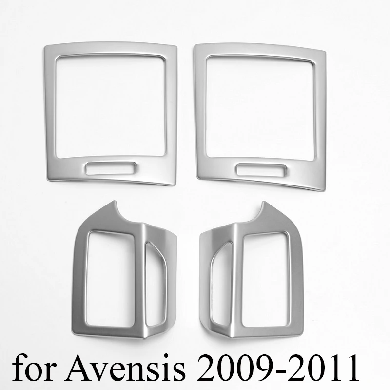 stainless steel interior inner door handle decorative cover trims for Toyota Avensis T270 3rd generation 2009- year - Название цвета: full set 4 covers