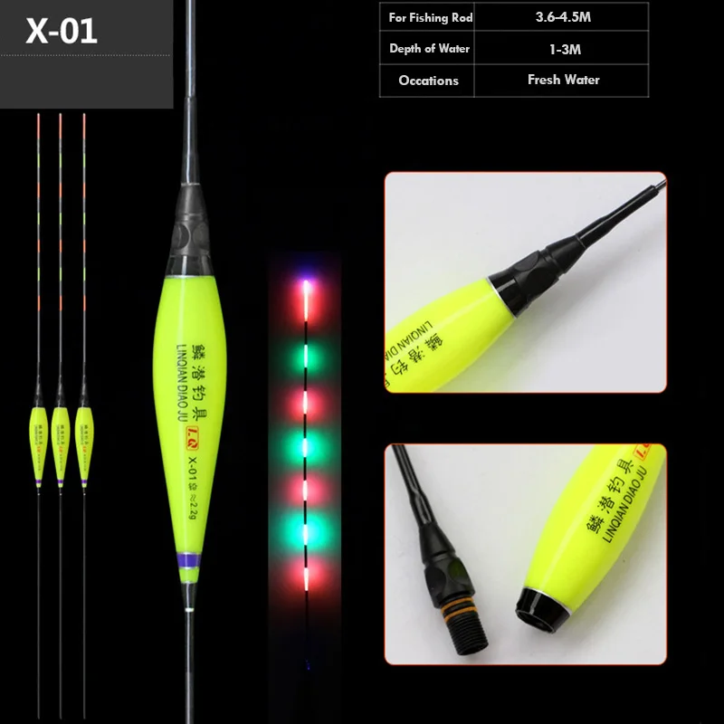 

WLPFISHING Electric Fishing Float Night Light Shadowless In Water Luminous Floats Send CR425 Battery Fishing Bobbers