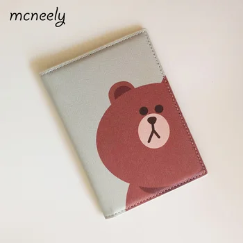 

2018 Popular Lovely Brown bear Passport Holders PU Leather Passport Covers RFID Travel Document Cover Credit Card Holder JM3569