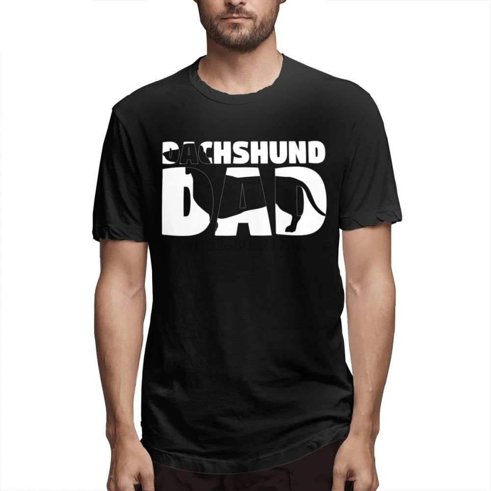 

Unisex For Male Dachshund Dad T-Shirt Dachshund Gift Father Dog Dad Tee Shirt Casual 3D Print Birthday gift Man Short-sleeved