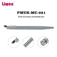 Высокое качество 50 шт. Перманентная тату машинка для макияжа Тяжелая нержавеющая сталь 3D вышивка ручные ручки для микроблейдинга 10 шт. лезвие