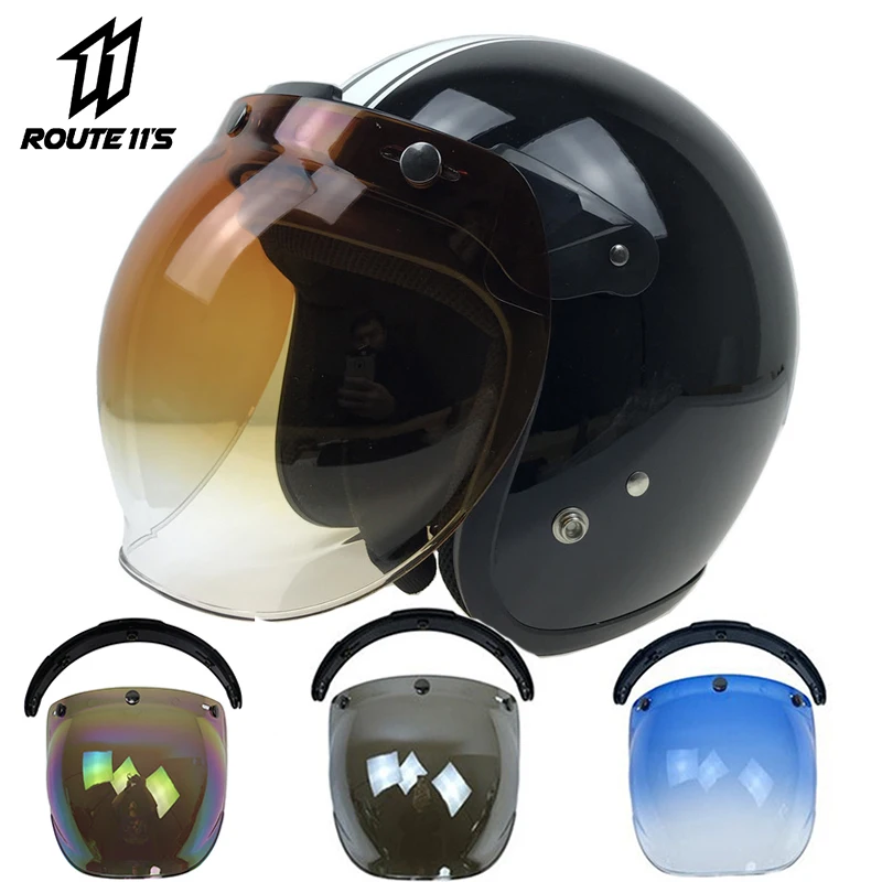 

Universal Flip up Lens Bubble Visor Face Shield Mask for Bitwell TORC Vintage Retro Motorcycle Helmet Moto Capacete Casco Casque