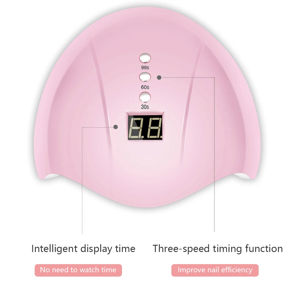 SUN5s 60 Вт лампа для полировки ногтей для маникюра 10 s/30 s/60 s/90 s Установка таймера и ЖК-дисплей Сушилка для ногтей светильник от солнца