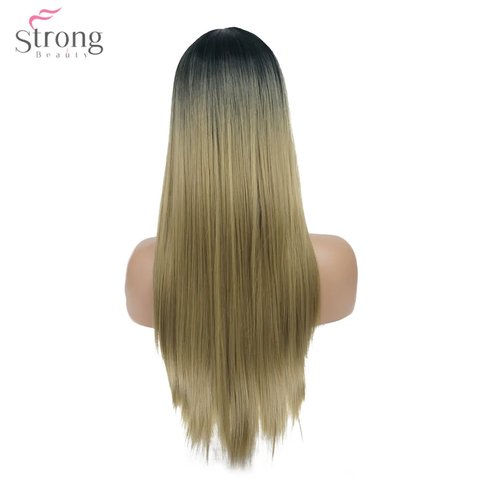 StrongBeauty Женские синтетические парики с эффектом омбре серебристо серые/светлые