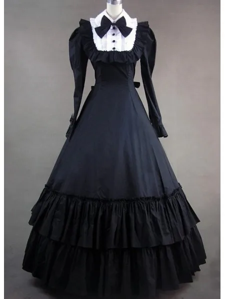 Hitam dan Putih Klasik Gothic Victorian 