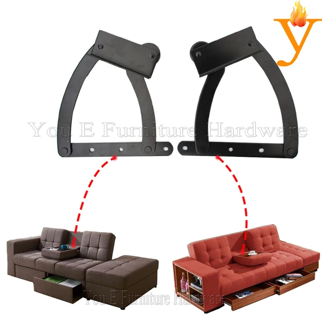 black Furniture Sofa Backrest lift up Mechanism pull out Tea Table