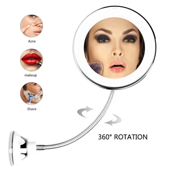 

360 Degree 10X/5X Folding Mirror Rotating Makeup Mirror My Flexible Mirror Magnifying Round Vanity Mirror Dropshipping
