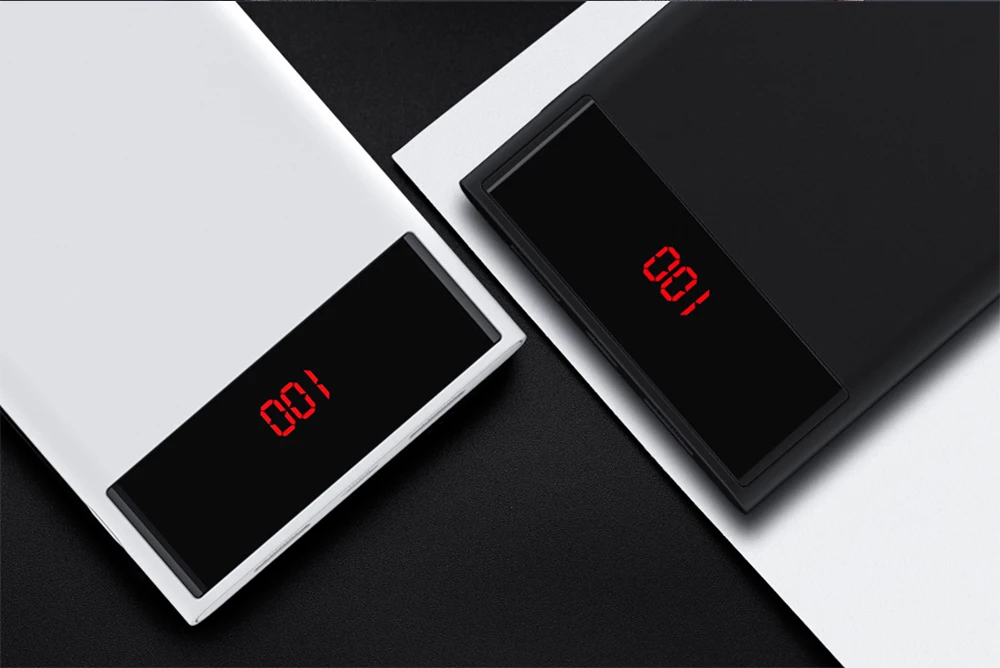 ARUN J120 Li-polymer Battery Power Bank 12000mAh LED Lights External Battery 2 USB LCD Power Bank Portable Charger  (14)