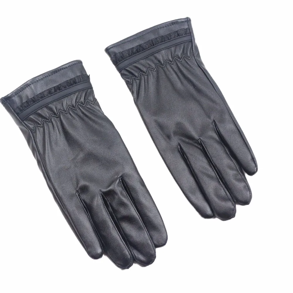 Модные женские перчатки, женские зимние теплые кожаные перчатки, перчатки для вождения с мягкой подкладкой, кожаные перчатки Guantes Invierno Mujer, перчатки#10