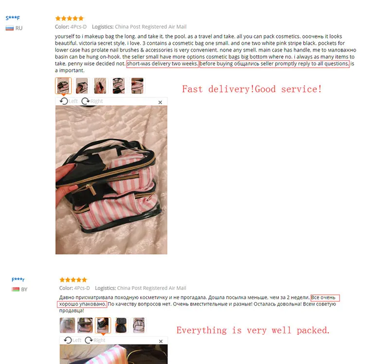 Bolsas p/ cosméticos