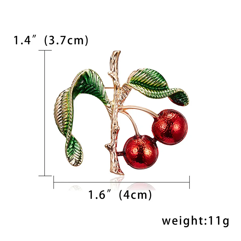 Мультфильм Кактус Броши мини эмаль растительный горшок клубника арбуз нагрудные булавки брошь для женщин шляпа джинсовый значок ювелирные изделия для детей - Окраска металла: strawberry