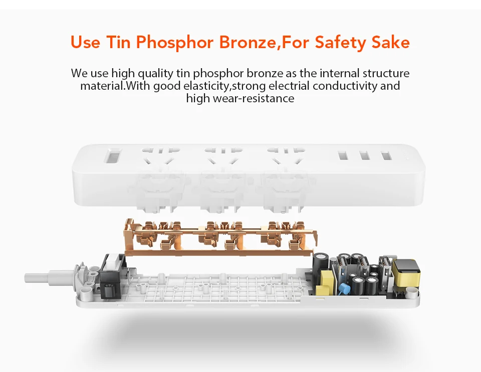 Original Xiaomi Mijia Smart Power Strip 3 2A Fast Charging USB Ports + 3 Sockets Xiaomi Xiaom MI Smart Home Black With Adapter (4)