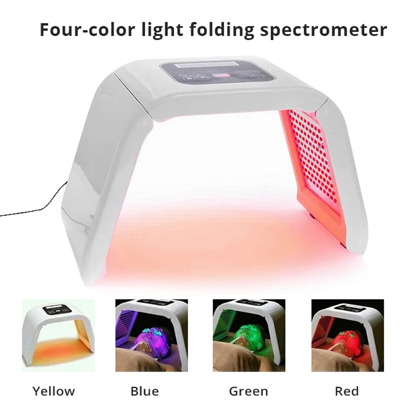  Young Skin Reduce Acne LED Folding Facial Beauty Instrument with 4 Color Lights Electric Anti-aging - 33053217444