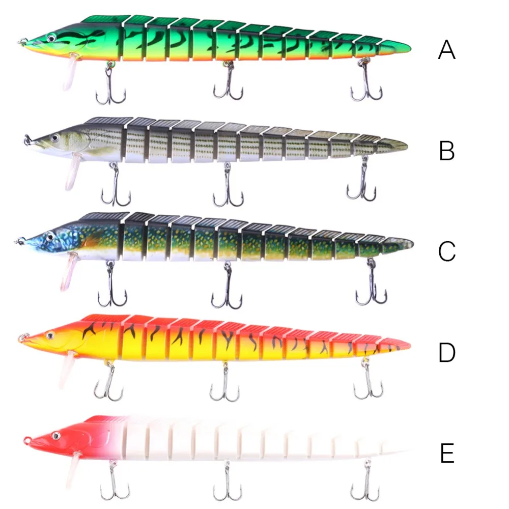 Искусственный воблер Воблер Vib Jerkbait 13 секций соединенный Eel Hairtail яркая рыба приманка жесткая медленная раковина Swimbait#287766