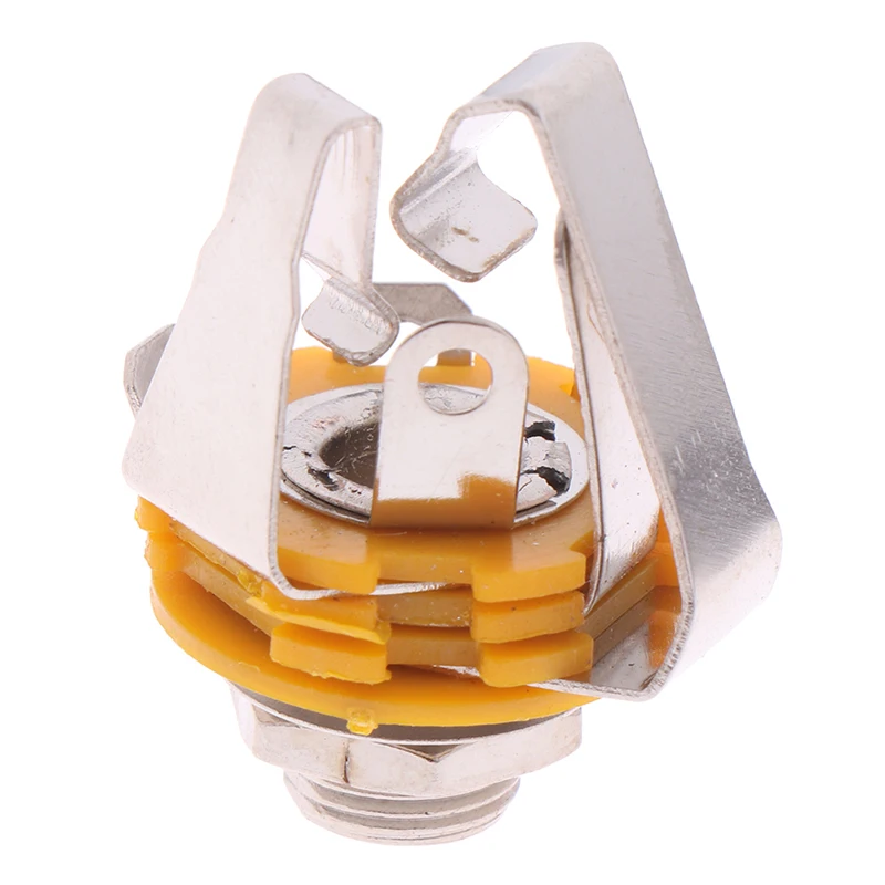 

5 шт. 6,35 мм 3-полюсный стерео штекер, гнездовой разъем для аудио, стандартная розетка для всех акустических электрических бас-гитар