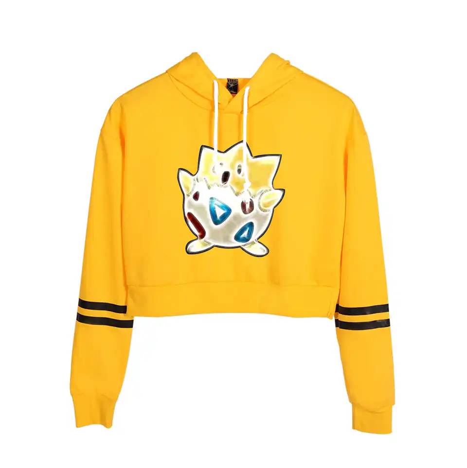 Pikachu crop top hoodie Clearance