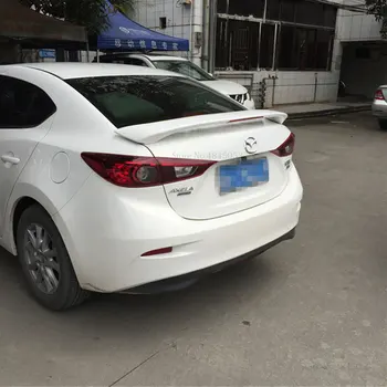 

AITWATT High Quality ABS Material Car Rear Wing Primer Color Rear Spoiler For MAZDA Axela White Spoiler 2014 2015 2016 2017