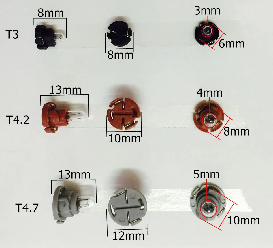 10 шт. T3 T4.2 /T4.7Neo Автомобильная фотопанель|car light|lot lotlot 10pcs |