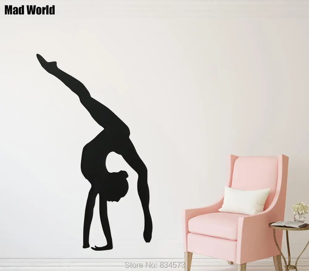 Mad World Sport Gymnastics Girl Artistic Gymnastics Wall Art Stickers