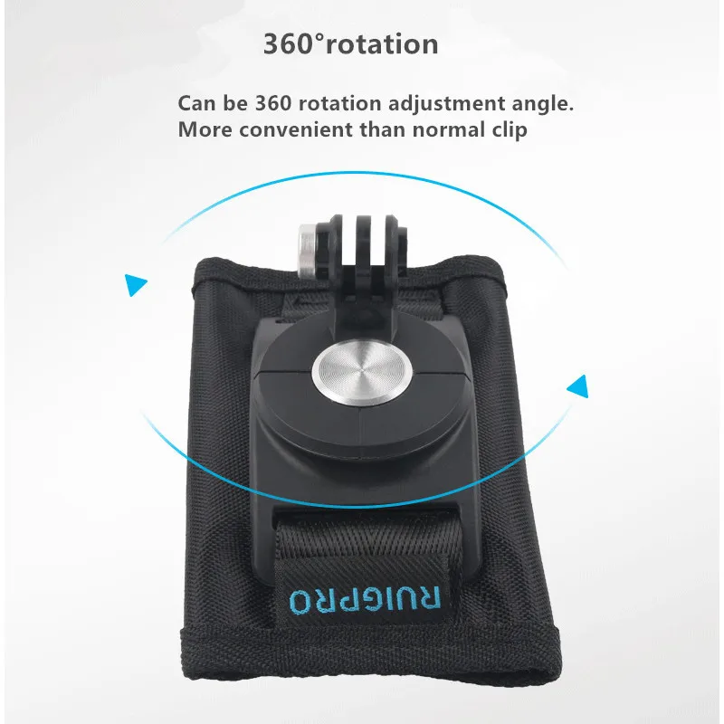 Backpack Clip Strap Mount 360 Rotating Quick Release Shoulder Arm Belt For Gopro Hero 6 5 4 3+ SJCAM Camera Accessories (12)