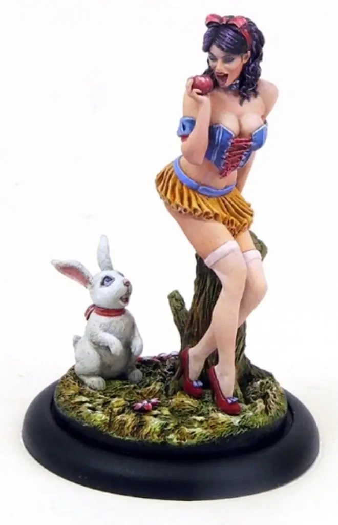 Неокрашенный набор 1/32 54 мм фэнтези-булавка Ups современная девушка и фигурка кролик история смолы фигурка миниатюрный Гараж Комплект