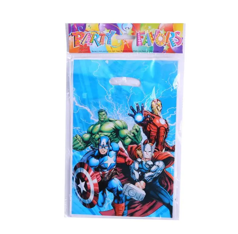 

20pcs lot The Avengers Theme Cartoon Party Set Tableware gift bag Birthday baby Shower Party Decoration