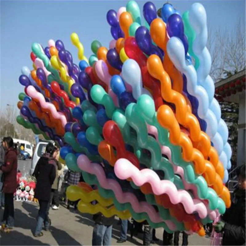 

10pcs/lot Long 36inch Screw thread Latex balloon Float air balls inflatable wedding birthday party baloon decoration globle toys