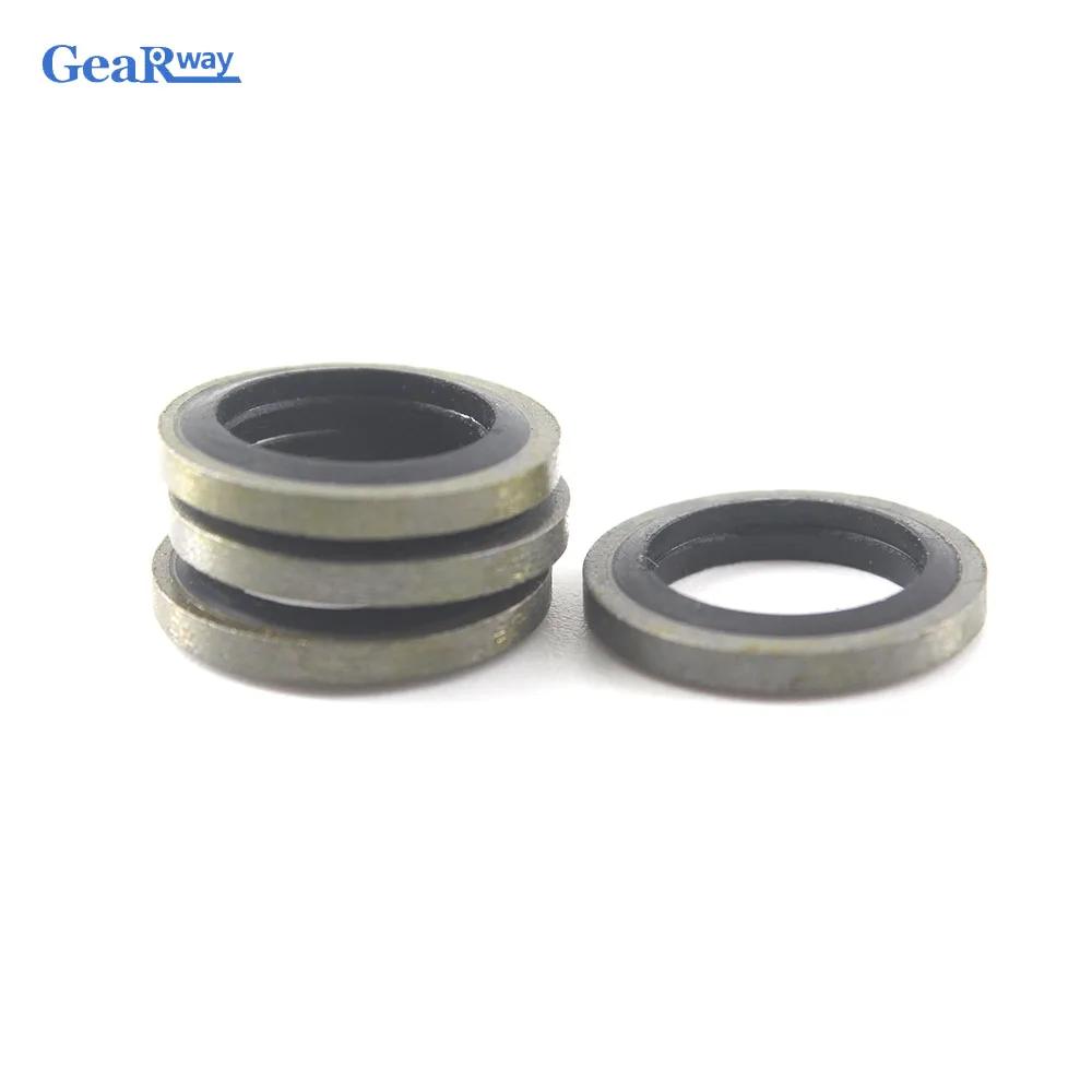 

6/8/10/12/14/16/18/20/22/24mm Bonded Washer Gasket Metal Rubber Oil Resistance Combined Washer Seal Ring