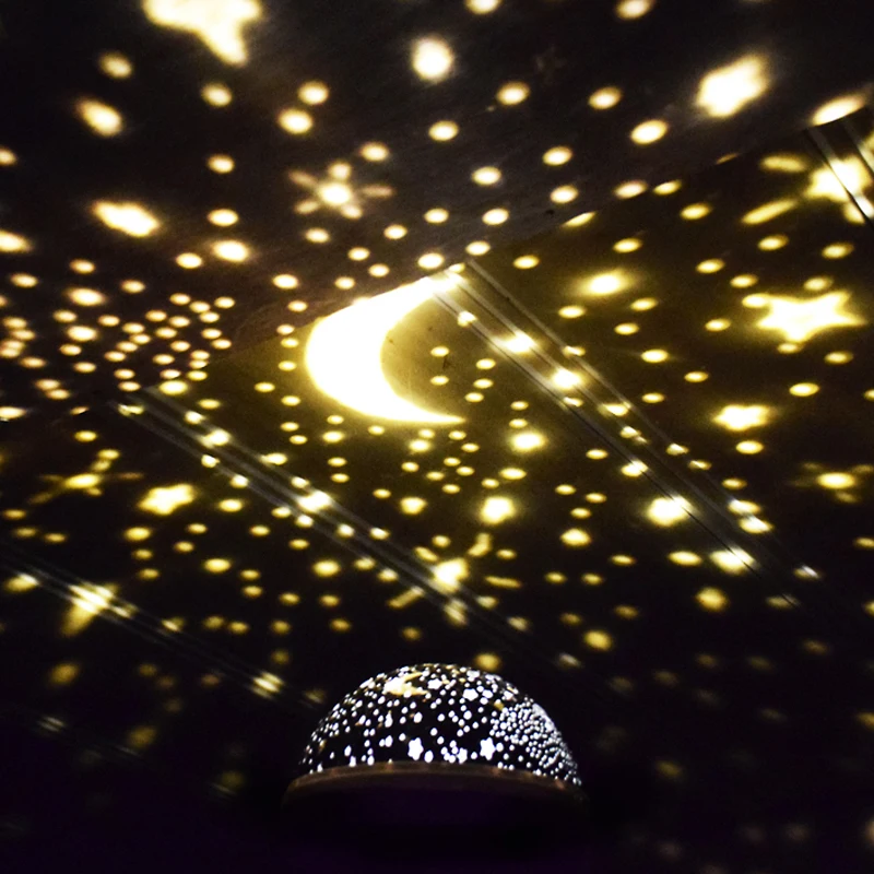 Новинка ночник Лампа для проектора вращающаяся мигающая звездная звезда луна