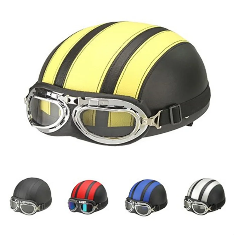

Motorcycle Helmet size 54-60CM with Goggles Sun Shield Necklet Light and Durable Protecting Head Drop Shipping