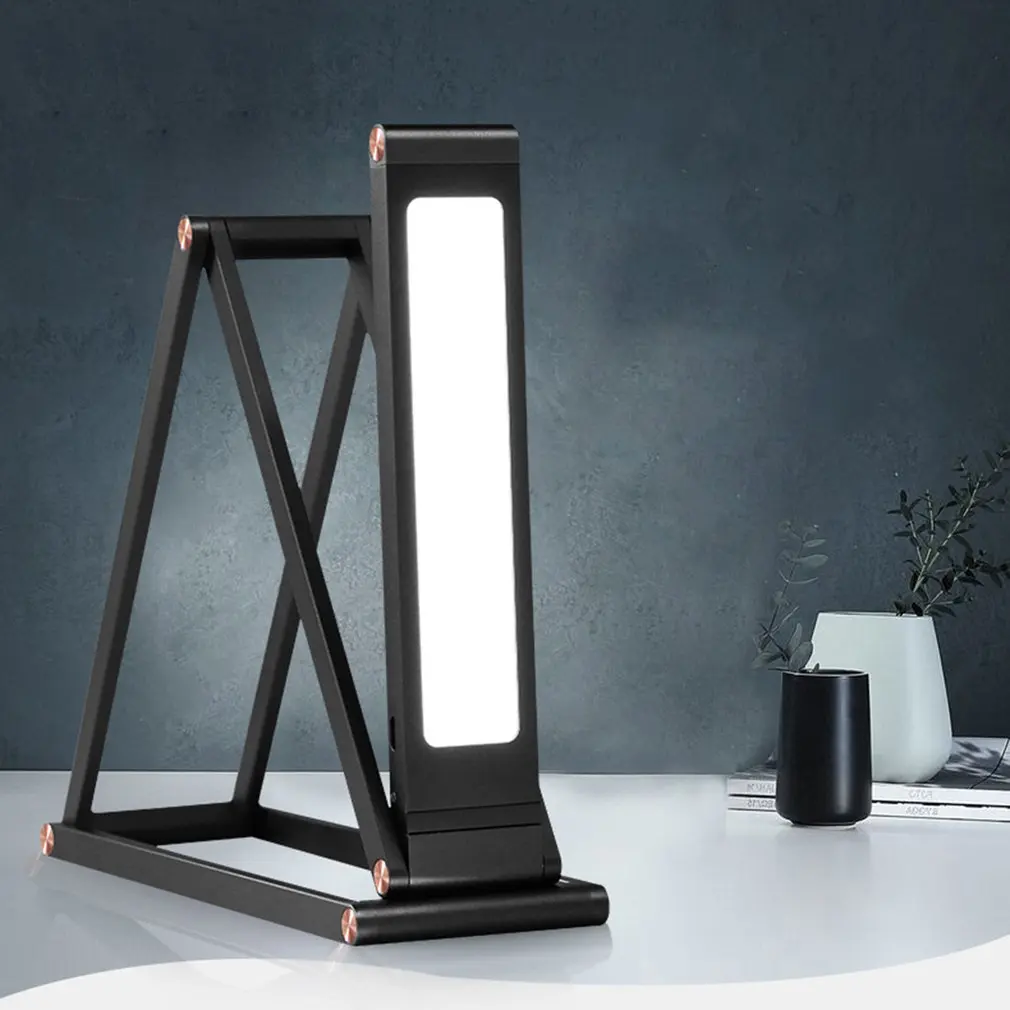 

4 Fold Arm Dimmable Table Lamp 360 Degree Rotation Adjustable USB Rechargeable LED Light for Reading Working Camping Lighting