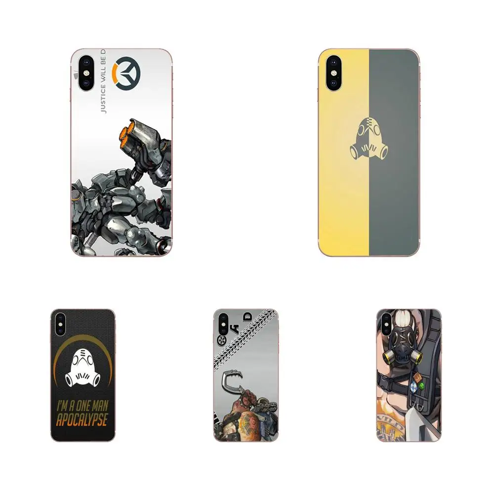 

Soft Silicone TPU Transparent Wholesale For Xiaomi Redmi Mi Note 7 8 9 SE Pro Lite Go Play Ow Overwatch Character Hero Roadhog