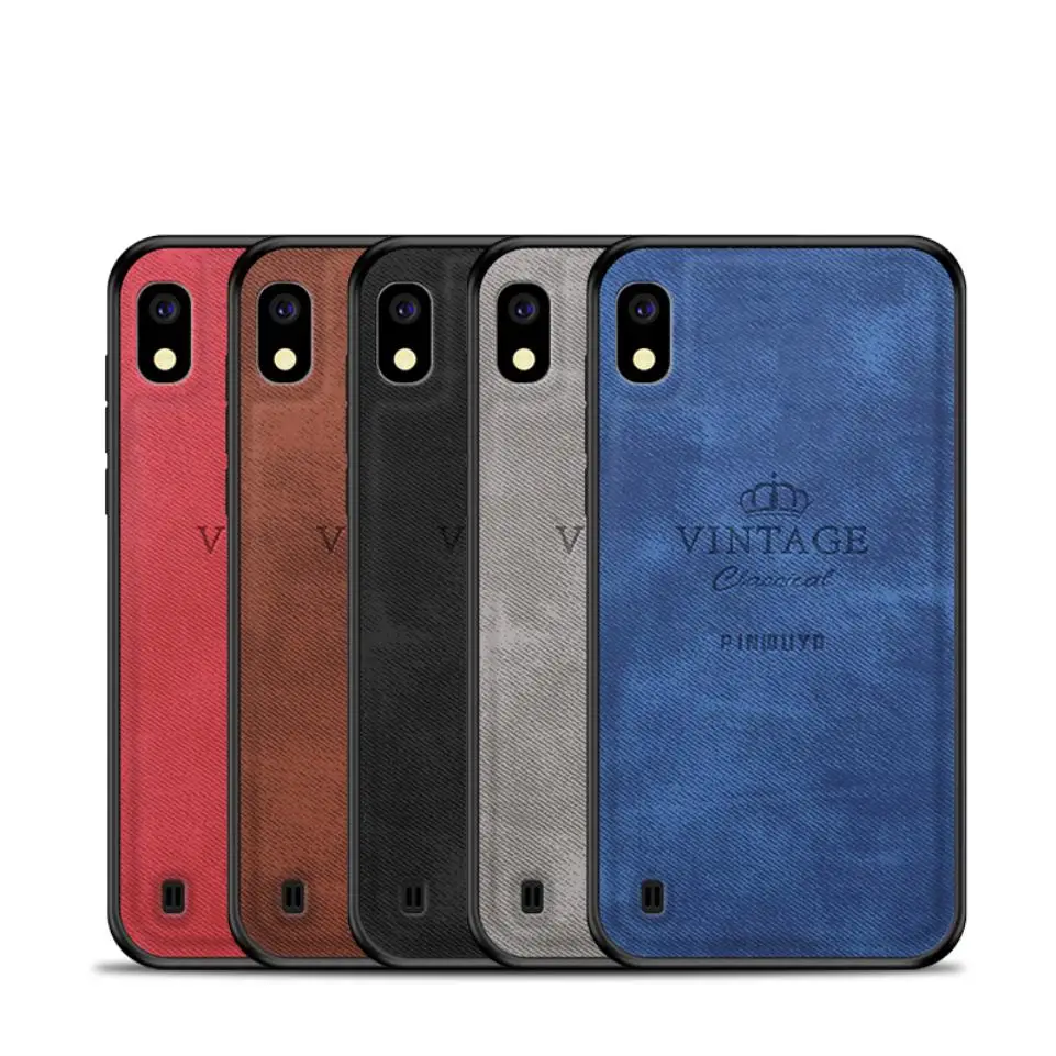 

For Samsung Galaxy A10 A20Core A20e A30 A40 A50 A60 Case Luxury Retro Slim Hybrid Shield Soft Edge Leather Phone Case Hard Cover