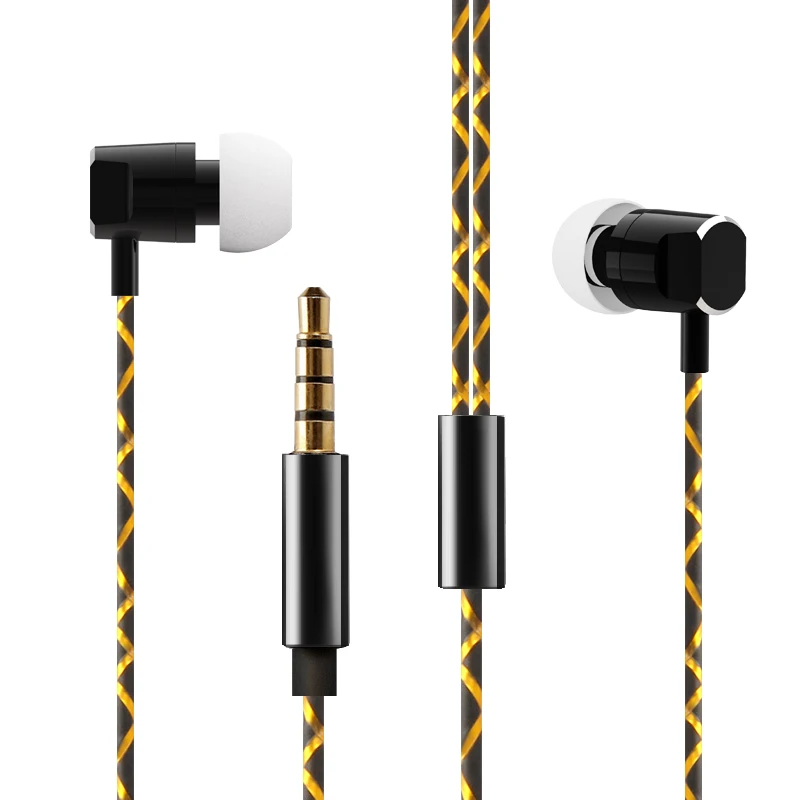 

Wired Headsets 3.5mm Earphone HIFI Stereo Sound Musical Sports Headset Four Color Noise Cancellation Smart Phone PC Mp3 Table