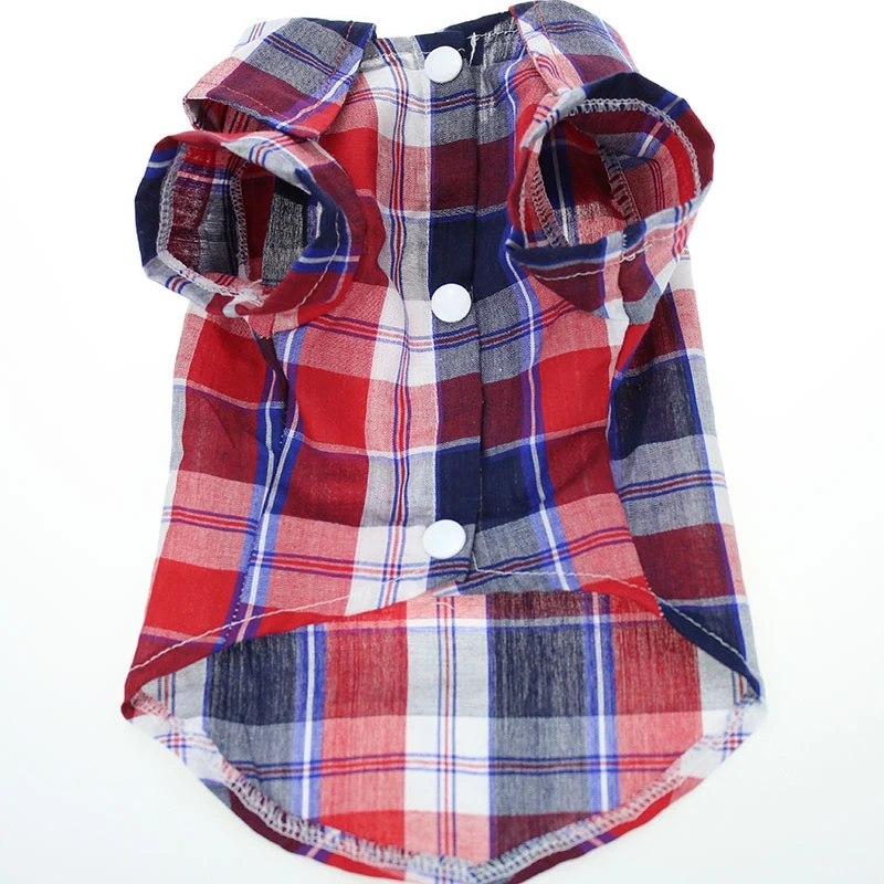 Pets Products Dog Supplies Dog Shirts Thin Summer Classical Grid