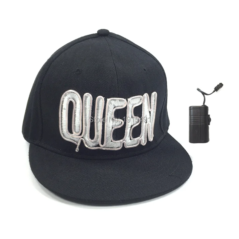 Неоновые светодиодные лампы 10 цветов светящиеся 3D с надписью Queen для пары шапка