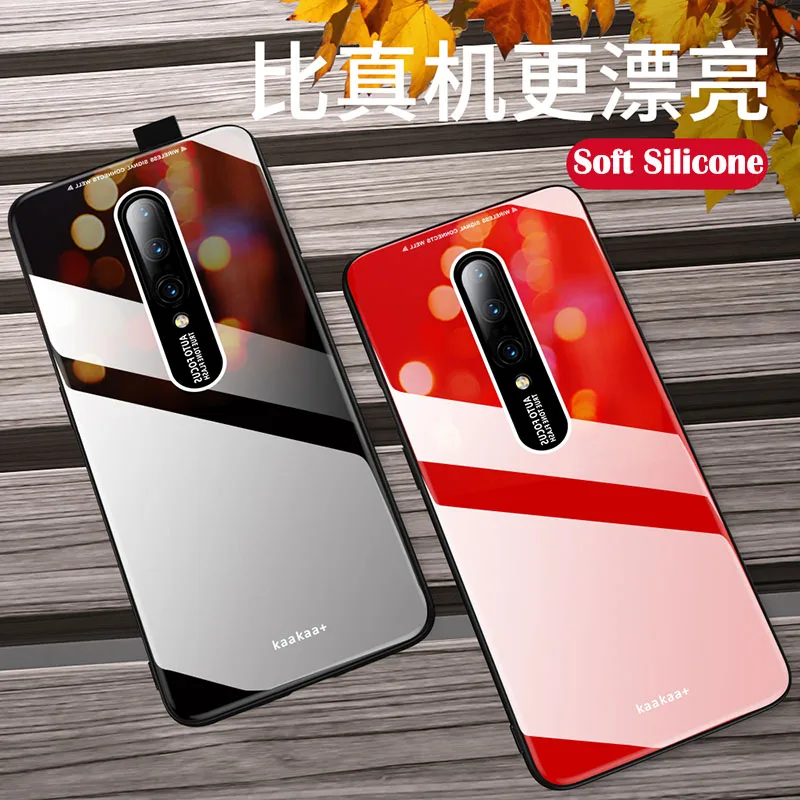 

Armor Glossy Mirror Acrylic Case for Oneplus 7 Pro Case Soft TPU Frame Hard Plastic Shockproof Cover for Oneplus 7 7Pro Capa